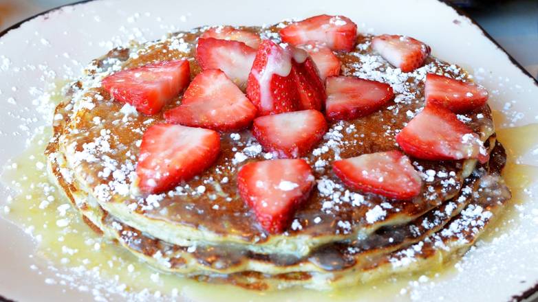 Order Lemon Poppyseed Pancakes food online from Egg Harbor Cafe store, Libertyville on bringmethat.com