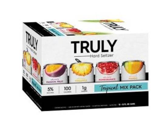 Order TRULY Tropical Hard Seltzer Variety 12pk-12oz cans food online from Rocky Liquor store, Claremont on bringmethat.com