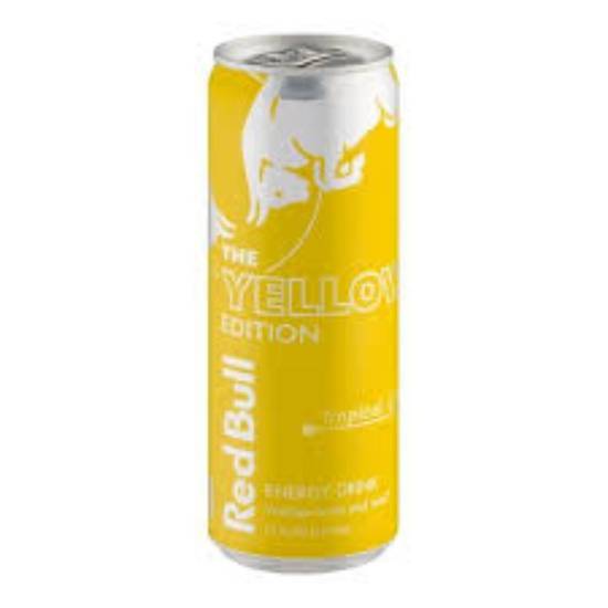 Order RED BULL TROPICAL YELLOW  12oz can food online from Duke Liquor & Jr. Market store, Los Angeles on bringmethat.com