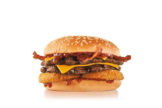 Order Double Western Bacon Cheeseburger®  food online from Hardee store, Chambersburg on bringmethat.com
