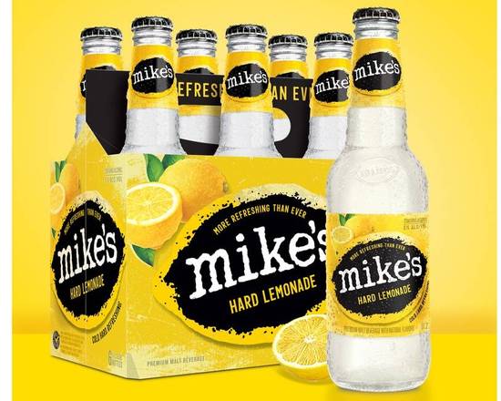 Order Mikes Hard Lemonade, 6pk-12oz bottle beer (5.0% ABV) food online from Woodbury Wine & Spirits store, ORLANDO on bringmethat.com