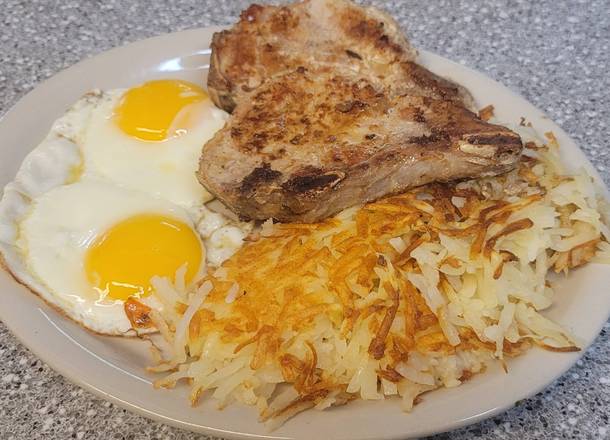 Order Pork Chops and Eggs
 food online from Fleetwood diner store, Ann Arbor on bringmethat.com