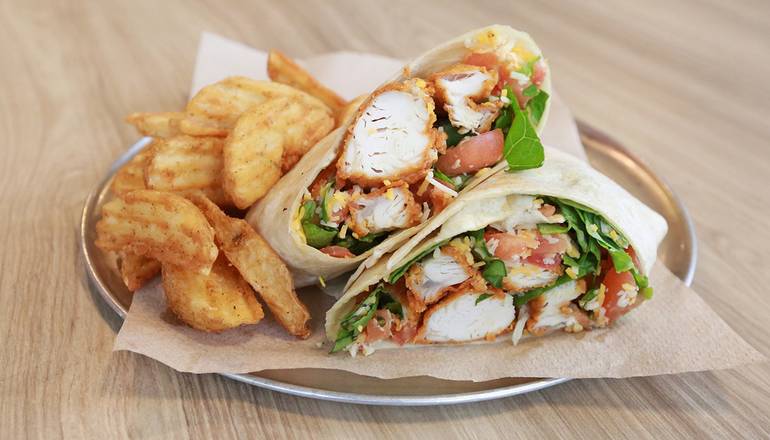 Order Grilled Chicken Wrap Basket food online from Wing Zone store, Lexington on bringmethat.com
