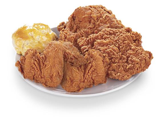 Order 4 Pieces White - Chicken and 1 Biscuit food online from Krispy Krunchy Chicken store, Doraville on bringmethat.com