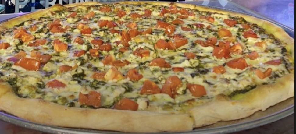 Order 19” Mary Jane Pesto Pie food online from Biggie's Pizza store, Jacksonville Beach on bringmethat.com
