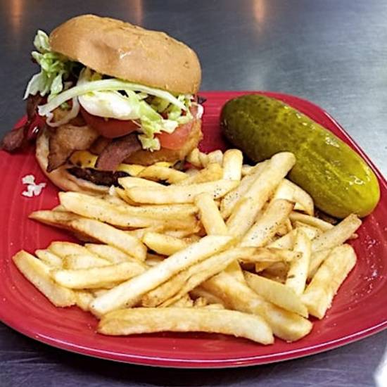 Order bacon cheese  Burger  food online from Nypd store, Ann Arbor on bringmethat.com