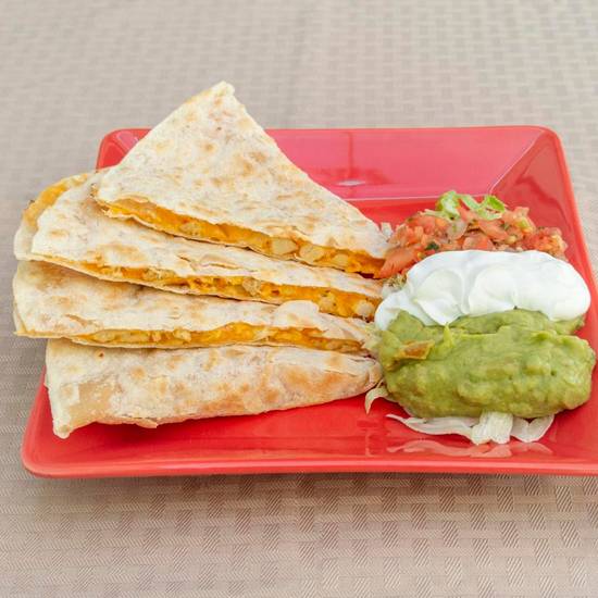 Order Supreme Quesadilla - Carne Asada food online from EL Indio Mexican Restaurant store, San Diego on bringmethat.com