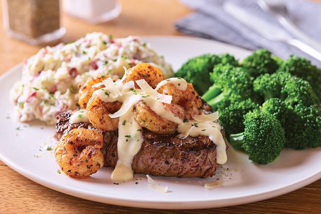 Order Shrimp 'N Parmesan Sirloin* food online from Applebee store, Greeley on bringmethat.com