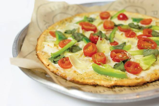 Order GF Cauliflower Pizza (Gluten Free, Vegetarian Friendly) food online from Pieology Pizzeria store, Kailua on bringmethat.com