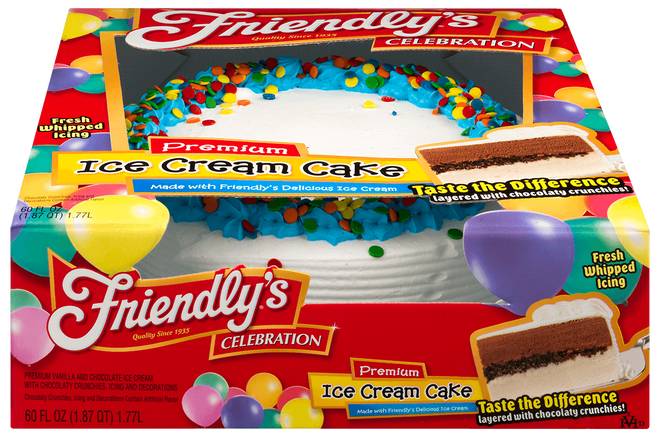 Order Ice Cream Cake:  60oz Round food online from Friendly's store, Medford on bringmethat.com