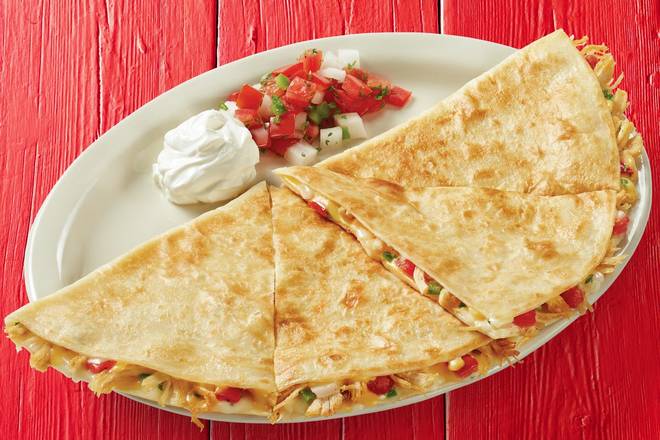 Order Shredded Chicken Quesadilla food online from Fuzzy's Taco Shop store, Beaumont on bringmethat.com