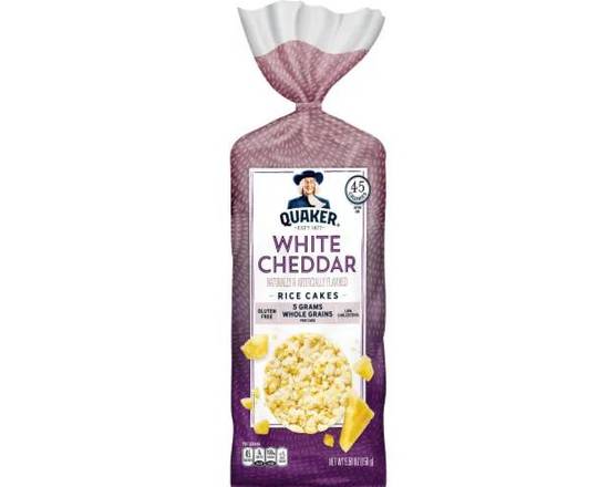 Order Quaker White Cheddar Rice Cakes  food online from Fresko Market store, Miami on bringmethat.com