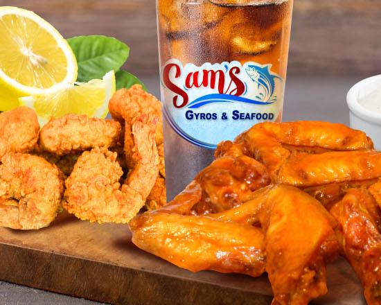 Order #5 Wings & Shrimp food online from Sam Gyro & Seafood store, Saint Petersburg on bringmethat.com