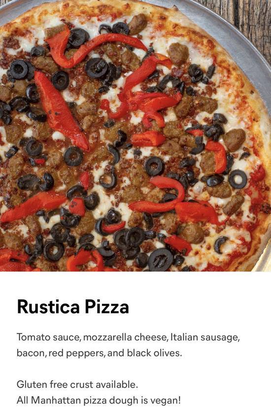 Order Rustica Pizza food online from Manhattan Pizza store, Fairfax on bringmethat.com