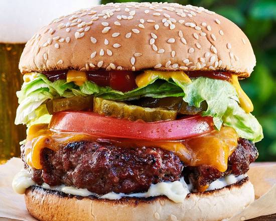 Order Burger food online from Wow Wings & Hibachi store, Spartanburg on bringmethat.com