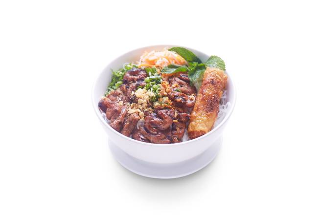 Order Grilled Pork and Crispy Spring Roll (Bún Thit Nướng Chả Giò) food online from Pho Hai Duong store, Annandale on bringmethat.com