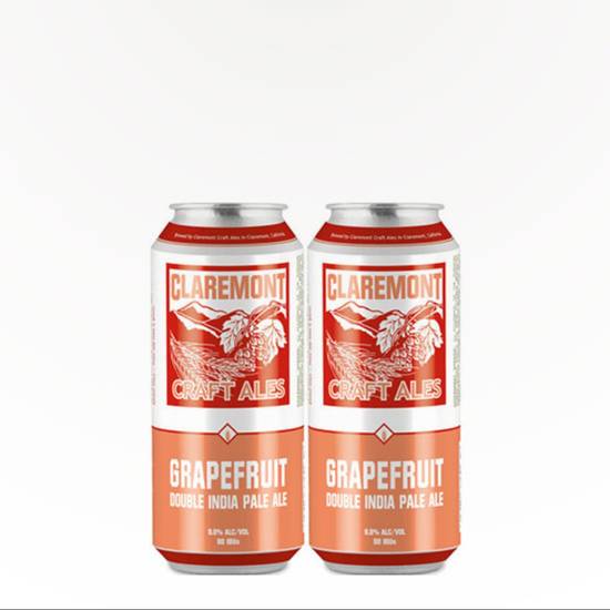 Order Claremont Grapefruit Double IPA 4 pack 16 0z food online from Rocky Liquor store, Claremont on bringmethat.com