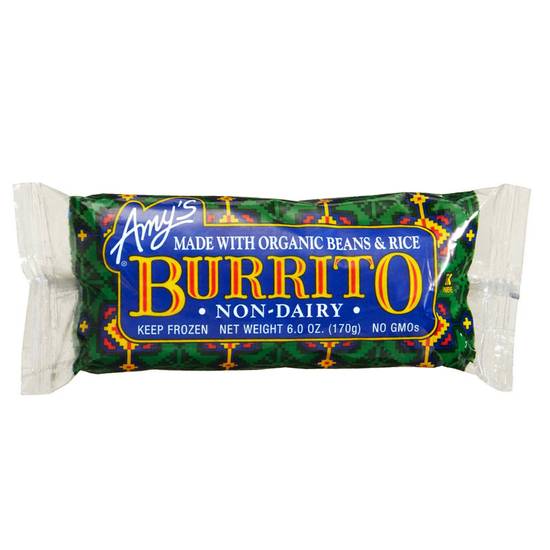 Order Amy's Frozen Non Dariy Beans and Rice Burrito 1ct 6oz food online from Everyday Needs by Gopuff store, Tampa on bringmethat.com