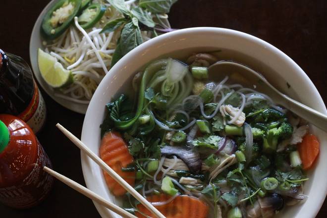 Order Chicken & Veggie Pho food online from Phonatic Vietnamese Food store, Round Rock on bringmethat.com