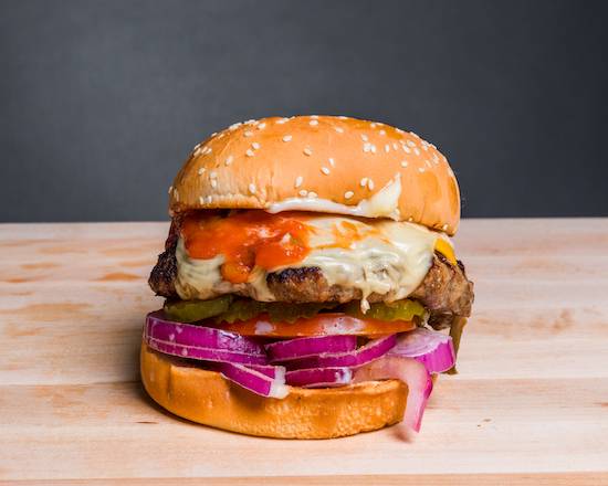 Order Super Cheeseburger food online from Burger Bar OC store, Cypress on bringmethat.com