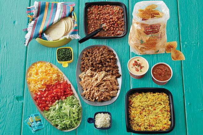 Order Regular Taco Family Meal - Serves 4-6 food online from Fuzzy's Taco Shop store, Lakeland on bringmethat.com