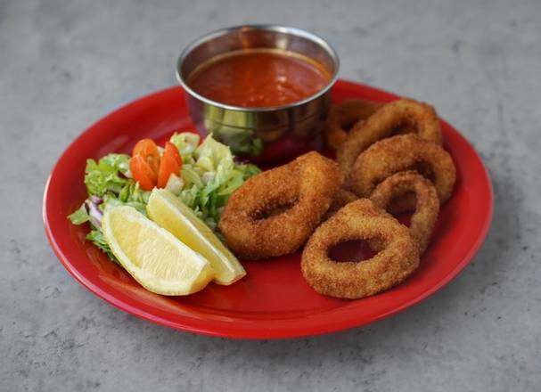 Order Fried Calamari food online from Pummarola store, Coral Gables on bringmethat.com