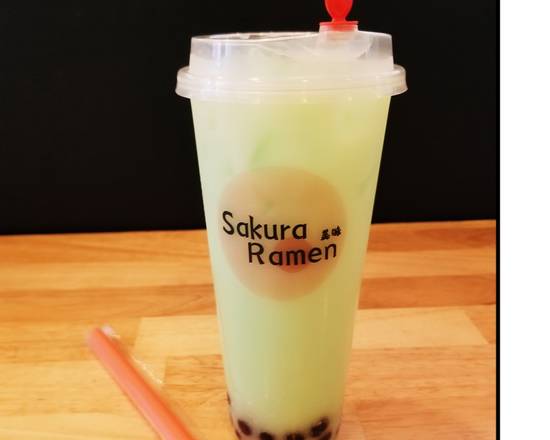 Order Honeydew Bubble Tea 哈密瓜珍珠奶茶 food online from Sakura Ramen store, Southwest Ranches on bringmethat.com