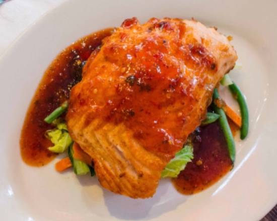 Order Salmon Tamarind food online from Red basil thai kitchen store, Long Island City on bringmethat.com