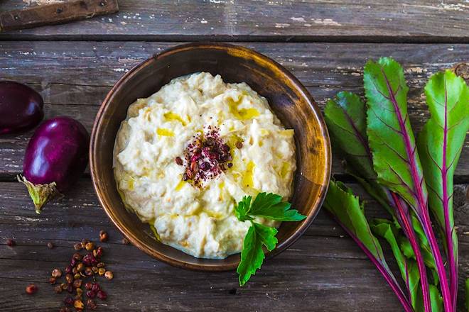 Order Babaganoush food online from Sajj store, San Francisco on bringmethat.com