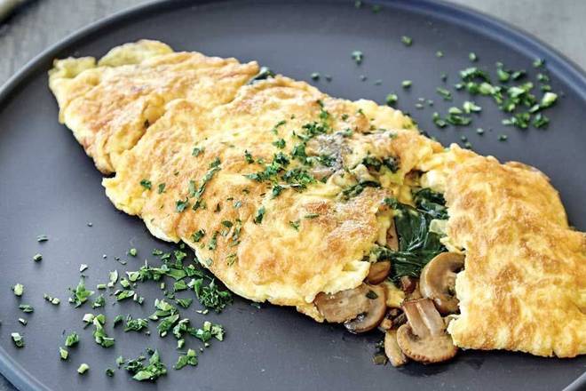 Order Mushroom  Omelette w/ goat cheese  food online from Breakfast To Door store, Mamaroneck on bringmethat.com