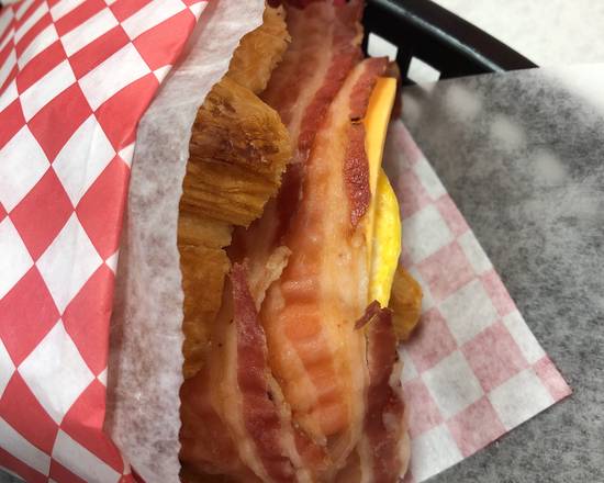Order Croissant Sandwich(Bacon,Cheese&Egg) food online from Sonny Donuts store, Corinth on bringmethat.com
