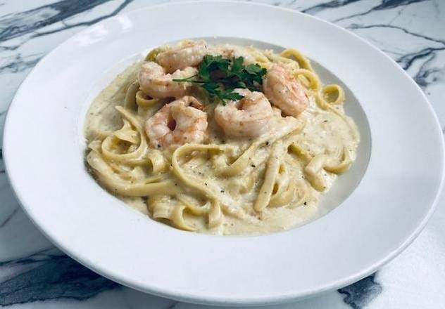 Order Shrimp Fettuccine Alfredo food online from La Tavolata store, Minneapolis on bringmethat.com