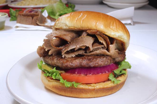 Order Gyros Burger food online from Koko's Mediterranean Grille store, Chicago on bringmethat.com