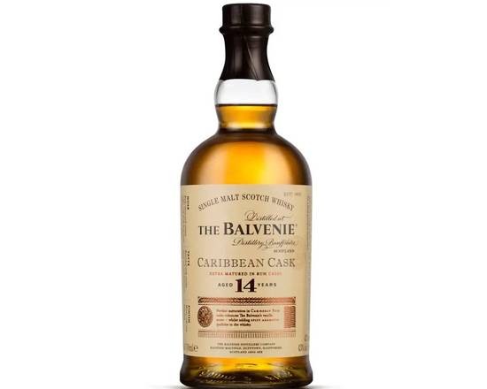 Order The Balvenie 14 Years, 750mL whiskey (43.0% ABV) food online from Xtra Liquors & Wines store, WEST MIAMI on bringmethat.com