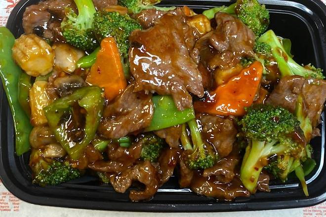 Order Large Hunan Beef food online from China River store, The Village on bringmethat.com