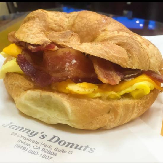 Order Bacon, Egg & Cheese Sandwich food online from Jannys store, Irvine on bringmethat.com