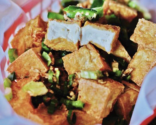 Order Garlic Jalapeno Fried Tofu food online from Gan Bei store, Seattle on bringmethat.com