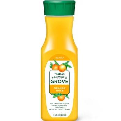 Order 7 Select Farmers Grove Orange Juice 11.5oz food online from Aplus store, Pittsburgh on bringmethat.com