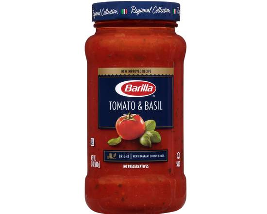 Order BARILLA TOMATO & BASIL PASTA SAUCE 24OZ food online from Bay Supermarket store, Miami Beach on bringmethat.com