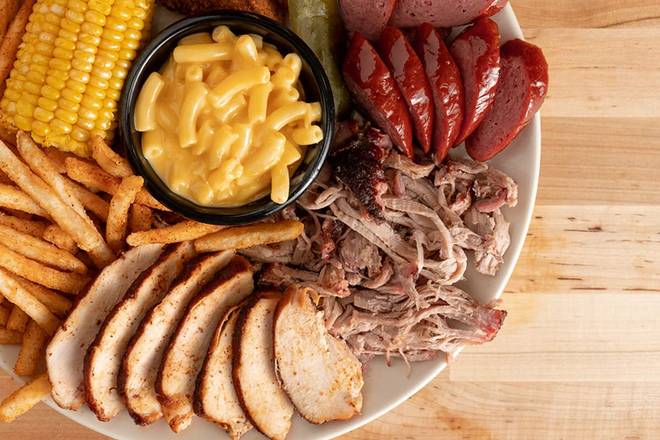Order Three Meats food online from Rib Crib BBQ & Grill store, Joplin on bringmethat.com