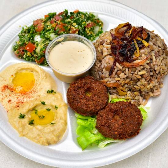 Order Vegetarian Combo Platter food online from Al Basha Middle Eastern Grocery & Deli store, Miami on bringmethat.com