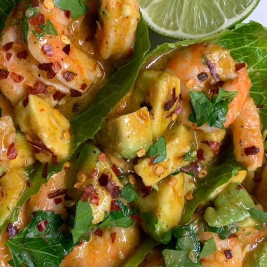 Order Chili Lime Shrimp Lettuce Wedges   ( 2 Net Carbs)   (GF) food online from Ketoeat store, Dallas on bringmethat.com
