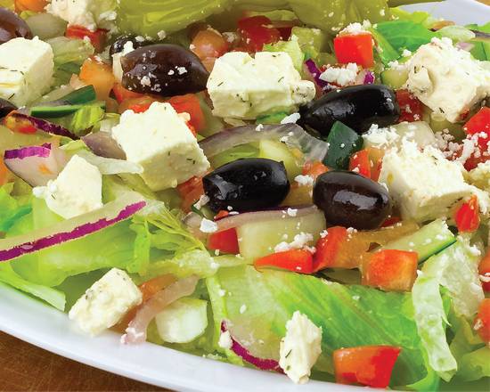 Order Greek salad food online from Dlara Mediterranean Grill store, Auburn on bringmethat.com