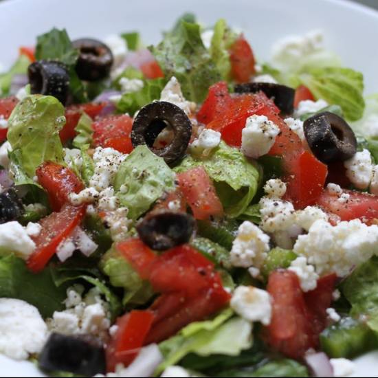 Order Greek Salad food online from Hd Onion Burger store, Oklahoma City on bringmethat.com