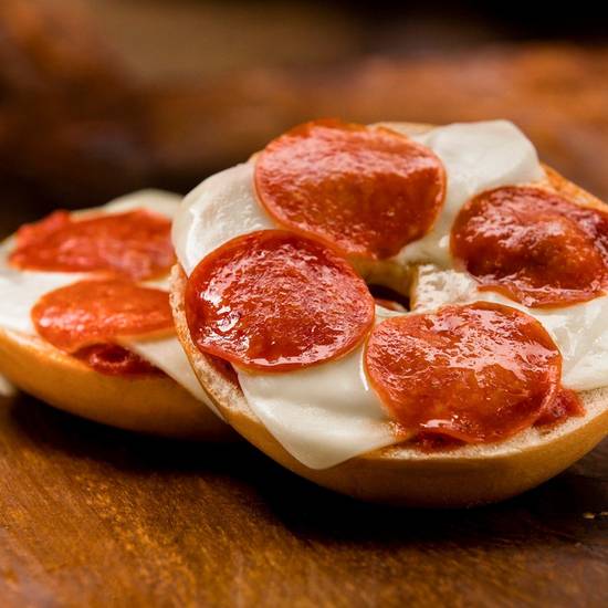 Order Pizza Bagel food online from Old School Bagel Cafe store, Oklahoma City on bringmethat.com