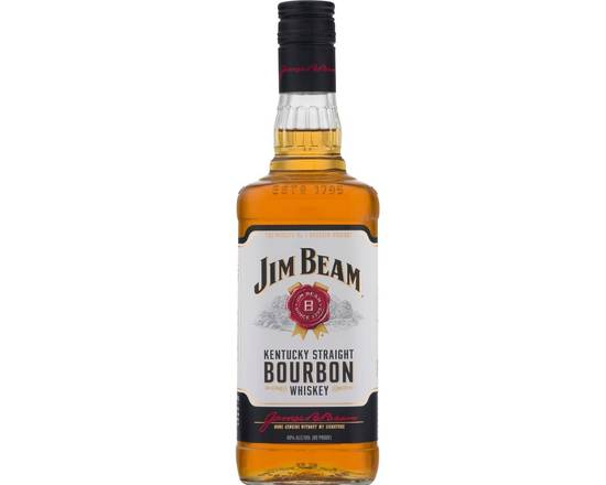Order Jim Beam Kentucky Straight, 750mL whiskey (35.0% ABV) food online from Woodbury Wine & Spirits store, ORLANDO on bringmethat.com