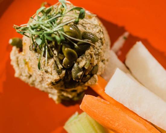 Order Red Pepper Hummus  food online from Somos Vegetarians store, Denver on bringmethat.com