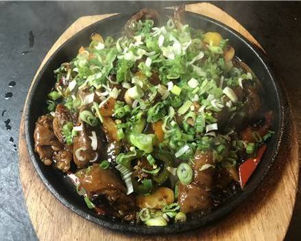 Order Hot Pot Sizzling Plate of Intestine food online from Rice Bistro store, Port Orange on bringmethat.com