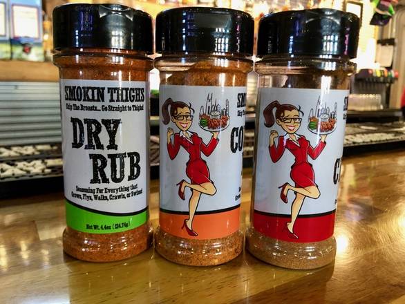 Order Dry Rub Seasoning Bottle (med) food online from Smokin Thighs 4400 store, Nashville on bringmethat.com