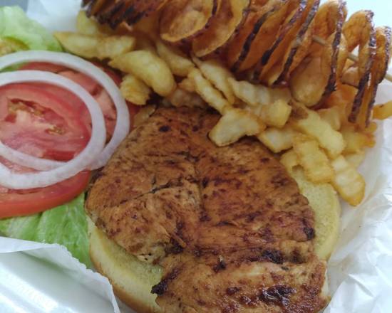 Order Chicken Sandwich and Fries food online from Spot Eatz store, Orlando on bringmethat.com